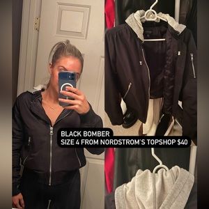 TopShop Black Puffer Jacket